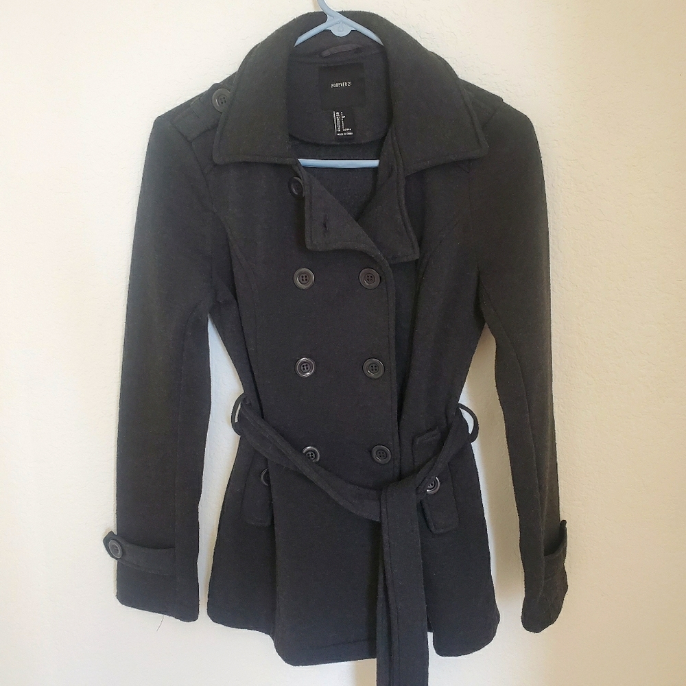 Forever 21 size small grey ladies peacoat